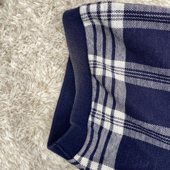 Vintage Polo Ralph Lauren Polo Shirt Mens XXL Navy White Windowpane Check Rare - Picture 6 of 12